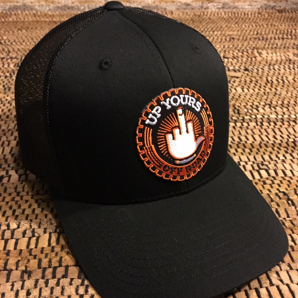 Up Yours Off Road trucker snap back middle finger